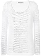 Ermanno Scervino Mesh Knit Top - White