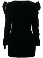 Loulou Ruffle-detail Mini Dress - Black