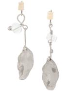 Marni Hanging Leaf Earrings - Silver