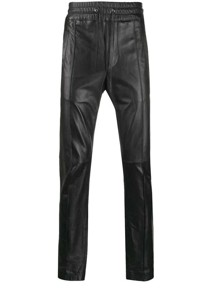 Paura Drawstring Waist Trousers - Black