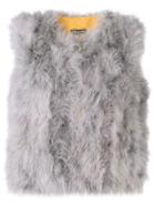 Yves Salomon Feathered Vest - Grey