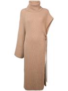Rosetta Getty Rib Knit Asymmetric Tunic - Nude & Neutrals