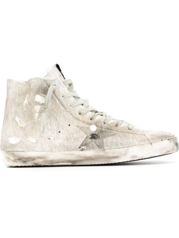 Golden Goose Deluxe Brand Francy Hi-top Sneakers, Men's, Size: 45, Grey, Cotton/rubber