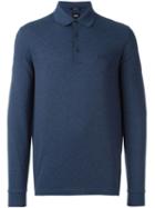 Boss Hugo Boss Long Sleeve Polo Shirt, Men's, Size: S, Blue, Cotton