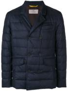 Canali Double-breasted Padded Jacket - Blue