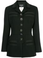 Chanel Pre-owned Welt Pockets Fitted Jacket - Black