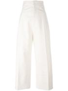 Jacquemus - Ecru Trousers - Women - Cotton/viscose - 42, Nude/neutrals, Cotton/viscose