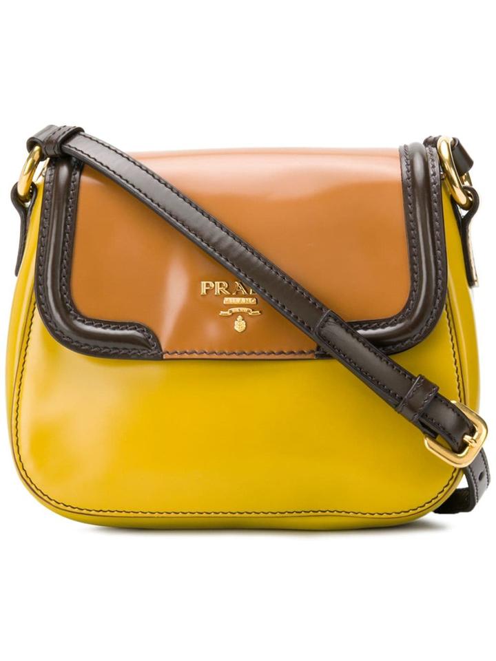 Prada Vintage Logo Cross-body Bag - Yellow