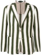 Tagliatore Striped Blazer - Green