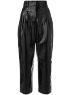 Philosophy Di Lorenzo Serafini Coated High Waist Trousers - Black
