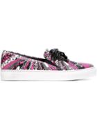 Versace Printed Medusa Slip-on Sneakers