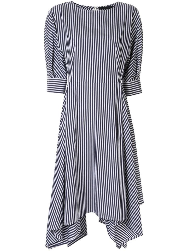 Juun.j Striped Flared Dress - Blue