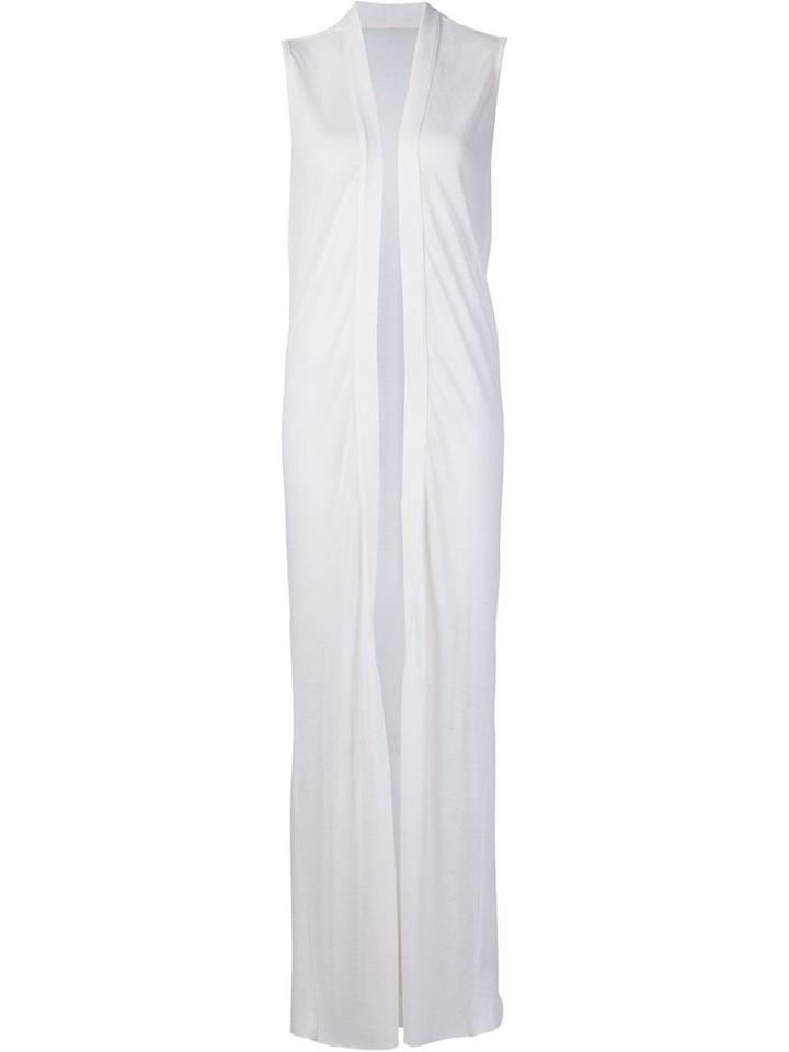 The Elder Statesman Long Sleeveless Cardigan, Women's, Size: Medium, White, Cashmere