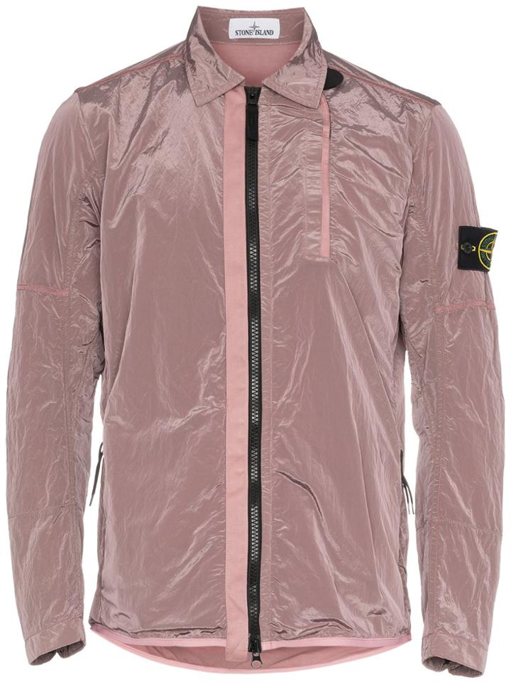 Stone Island Lightweight Shirt Jacket - Pink & Purple