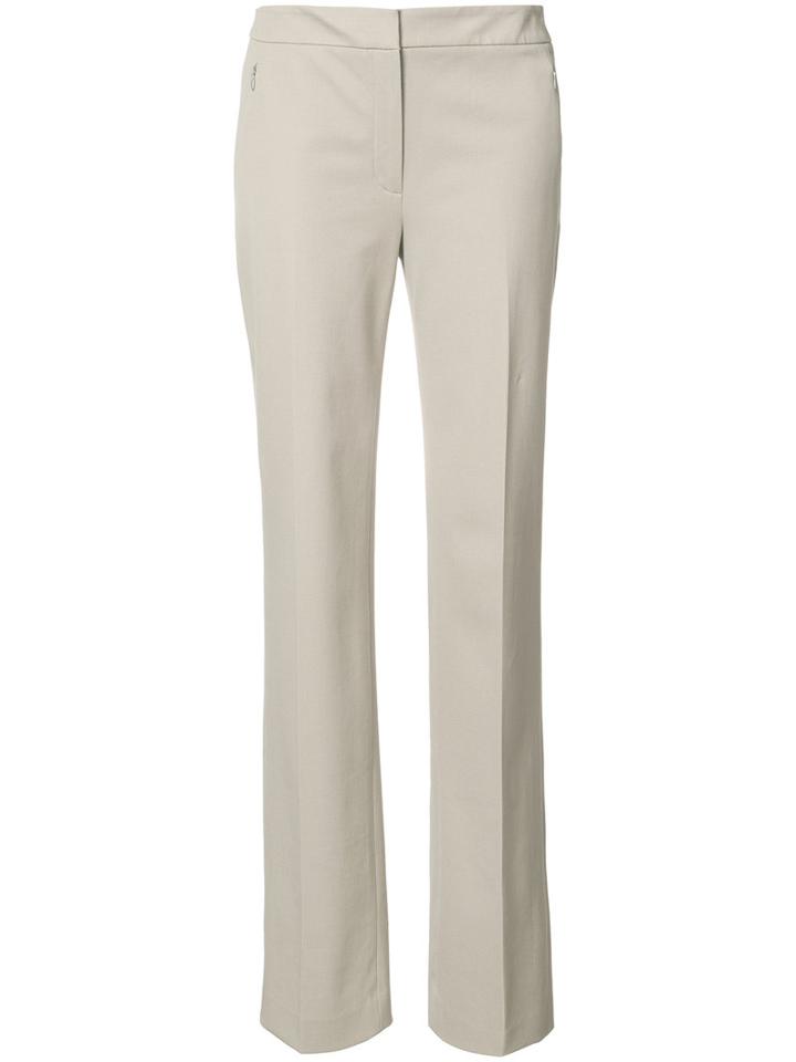 Elie Tahari - Straight Trousers - Women - Cotton/spandex/elastane/rayon - 6, Grey, Cotton/spandex/elastane/rayon