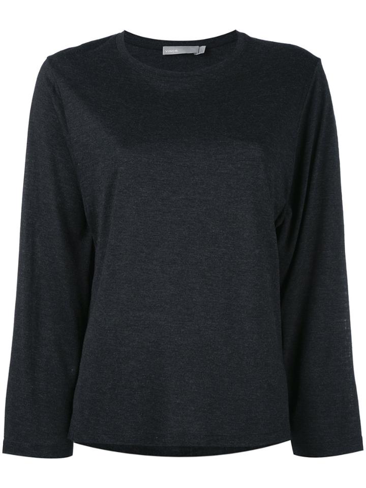 Vince Longsleeved Shift T-shirt - Black