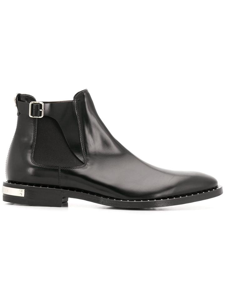 Philipp Plein Buckled Chelsea Boots - Black