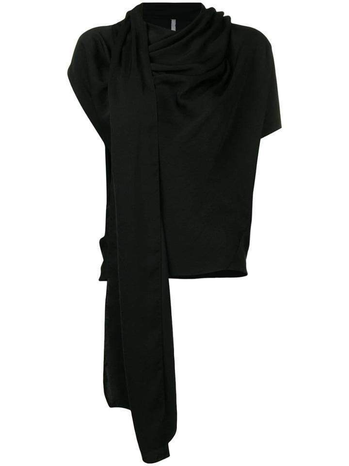 Poiret Draped Scarf Detail Blouse - Black