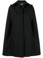 Alexander Mcqueen Cutaway Collar Cape - Black