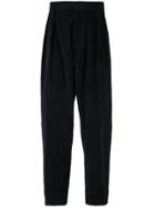E. Tautz Ribbed Tapered Trousers - Blue