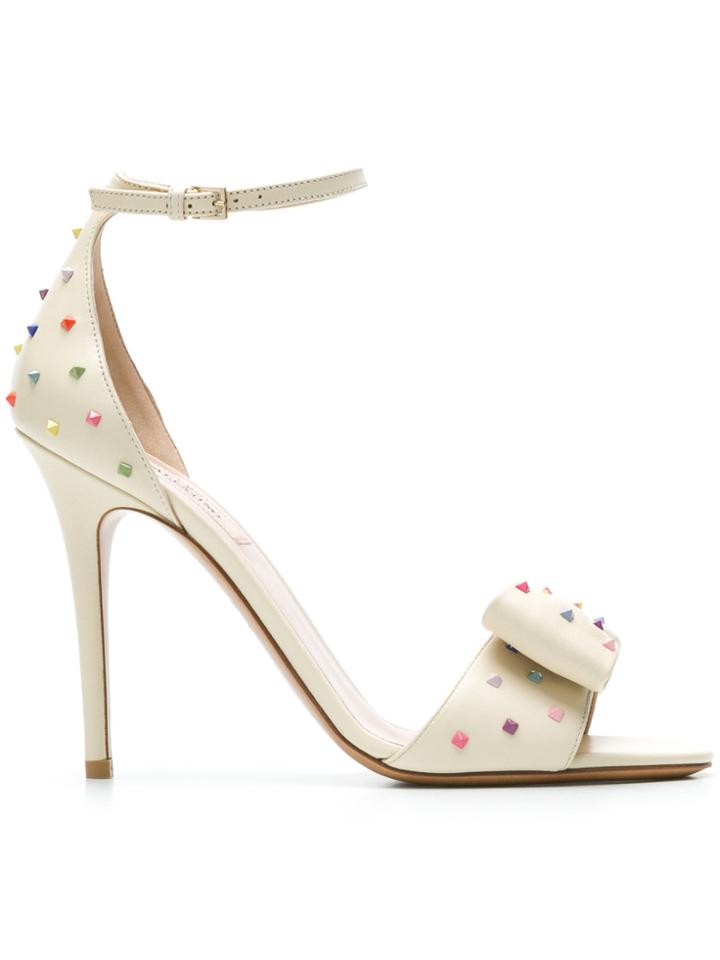 Valentino Rainbow Rockstud D'orsay Sandals - Nude & Neutrals