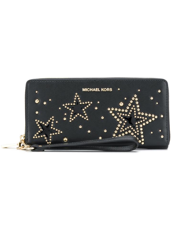 Michael Michael Kors Starry Sky Zip Around Wallet - Black