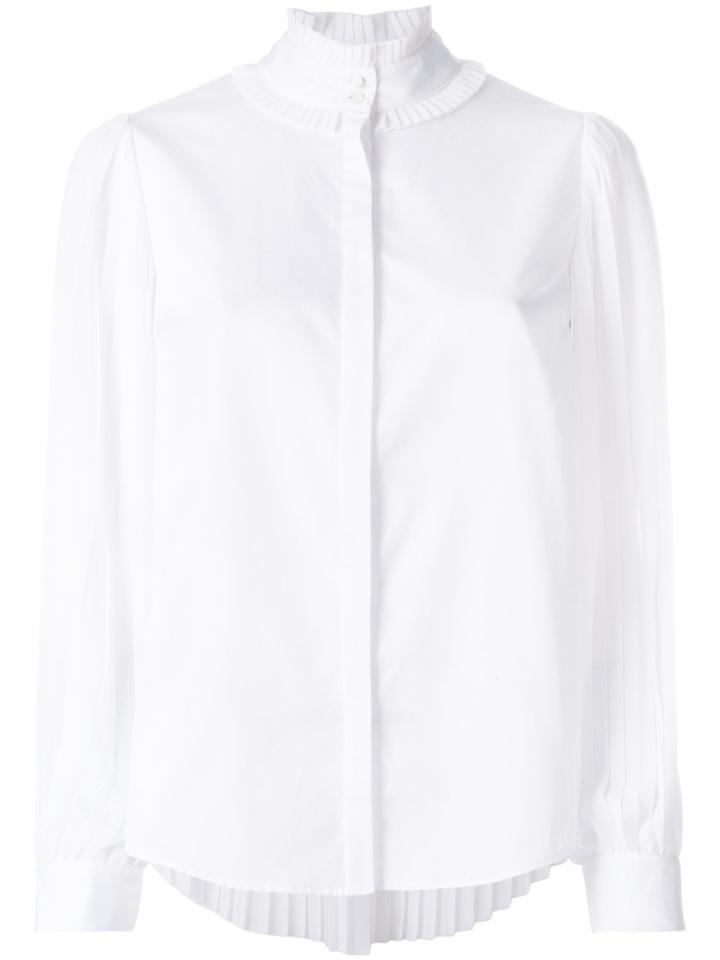Karl Lagerfeld Pleated Detail Blouse - White