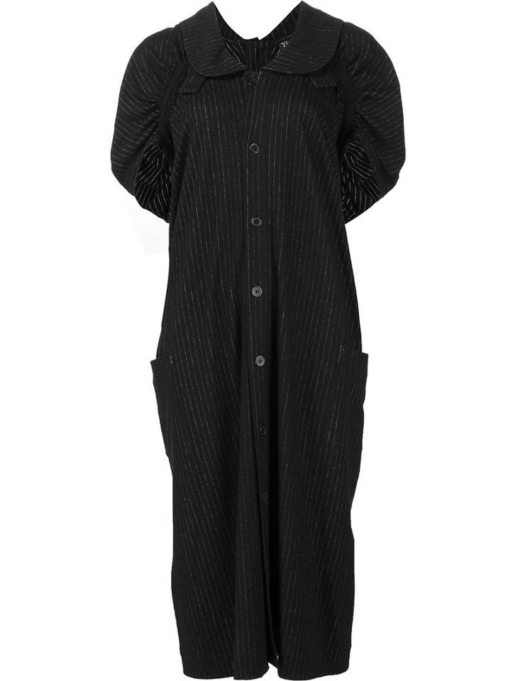 Y's Gather Sleeves Dress, Women's, Size: 2, Black, Polyester/wool