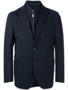 Corneliani Patch Pockets Blazer, Men's, Size: 52, Blue, Cotton/cupro
