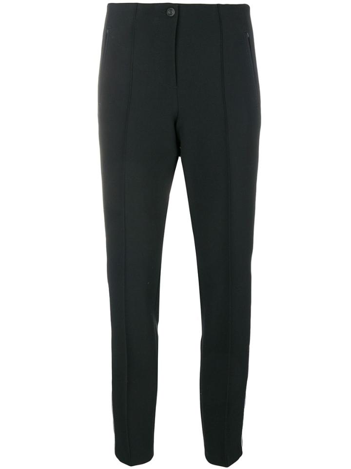 Cambio Side Stripe Cigarette Trousers - Black