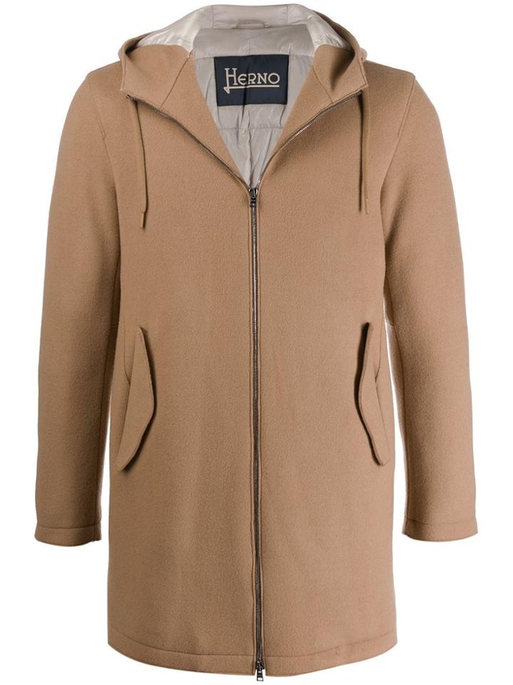 Herno Zip-front Coat - Neutrals