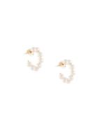 Natasha Schweitzer 9kt Yellow Gold Pearl Hoop Earrings - White