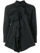 Dsquared2 Ruffle Front Shirt - Black