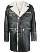 Dsquared2 Shearling Lined Coat - Black