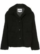 Apparis Button-up Faux-shearling Jacket - Black