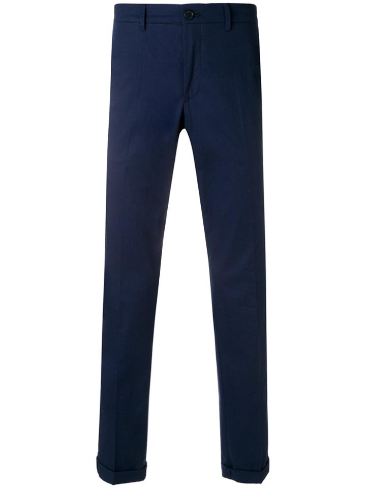 Prada Turn Up Trousers - Blue