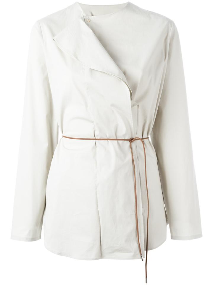 Fabiana Filippi Asymmetric Belted Blouse - Nude & Neutrals