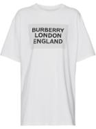 Burberry Logo Print Stretch Cotton T-shirt - White