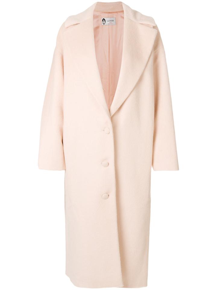 Lanvin Classic Single-breasted Coat - Pink & Purple