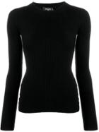 Dsquared2 Ribbed Knit Sweater - Black
