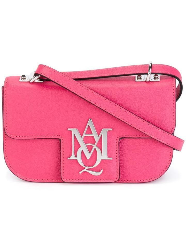 Alexander Mcqueen 'insignia' Chain Satchel, Women's, Pink/purple