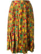 Jean Louis Scherrer Vintage Floral Pleated Skirt, Women's, Size: 36