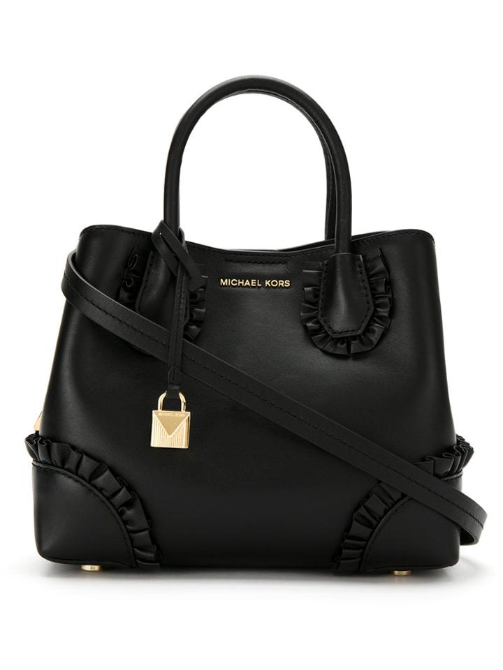 Michael Michael Kors Mercer Gallery Sm Cntr Zip Satchel - Black