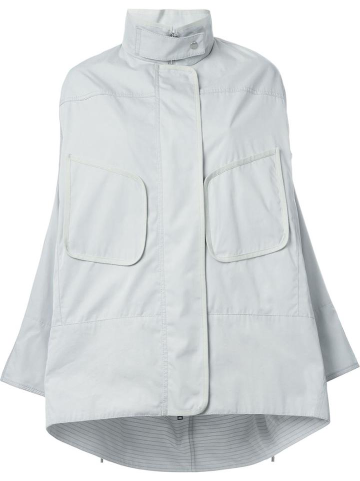 Maison Margiela Oversized Short Parka, Women's, Size: 38, Grey, Polyester/cotton