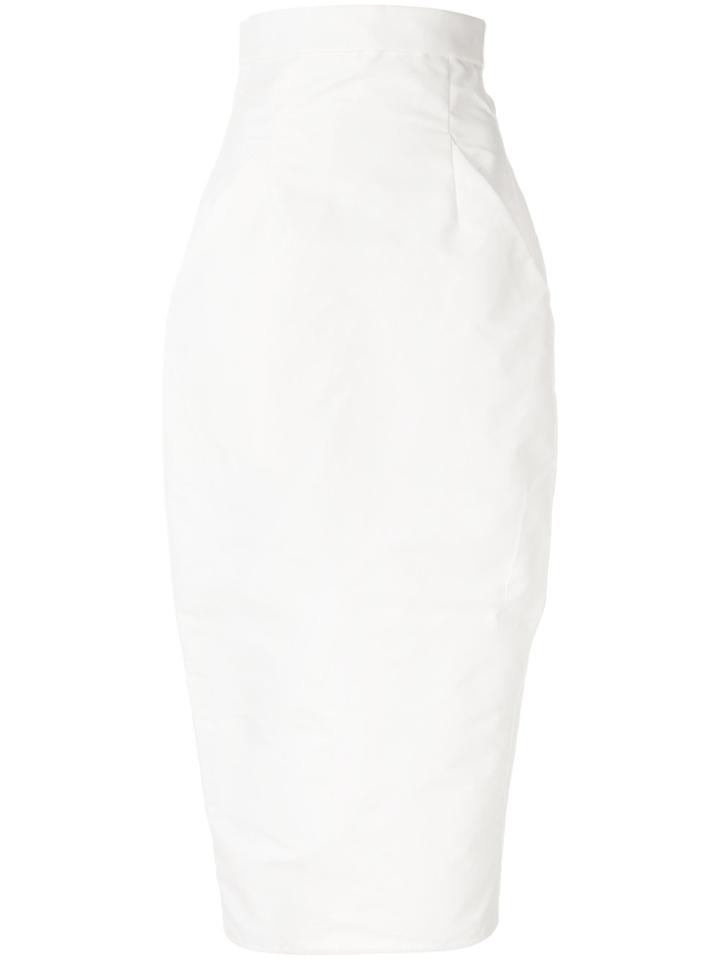 Rick Owens Pencil Midi Skirt - White