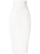 Rick Owens Pencil Midi Skirt - White