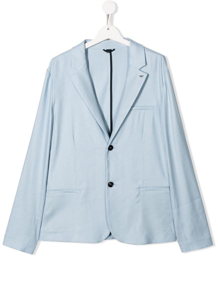 Emporio Armani Kids Teen Structured Blazer - Blue
