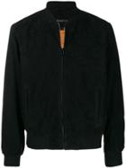 John Varvatos Noel Suede Bomber Jacket - Black