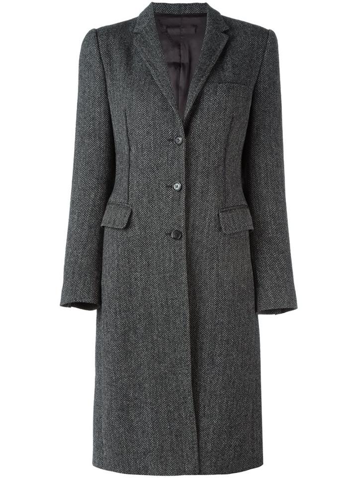 Dolce & Gabbana Vintage Herringbone Midi Coat