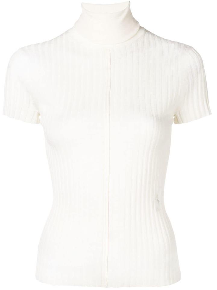Chloé Shortsleeved Turtle Neck Jumper - White